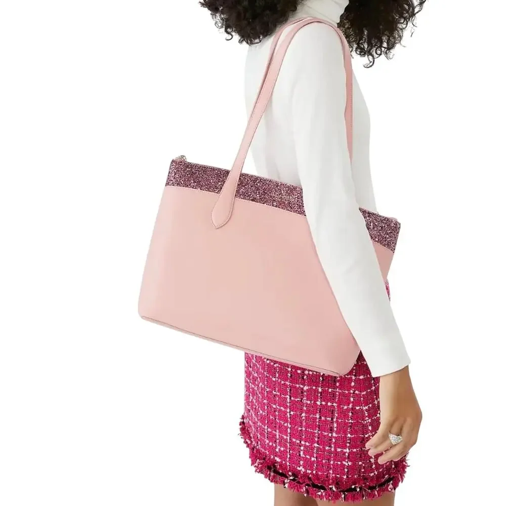 Kate Spade New York Flash Glitter Tote in Pink NWT (Style K8706)